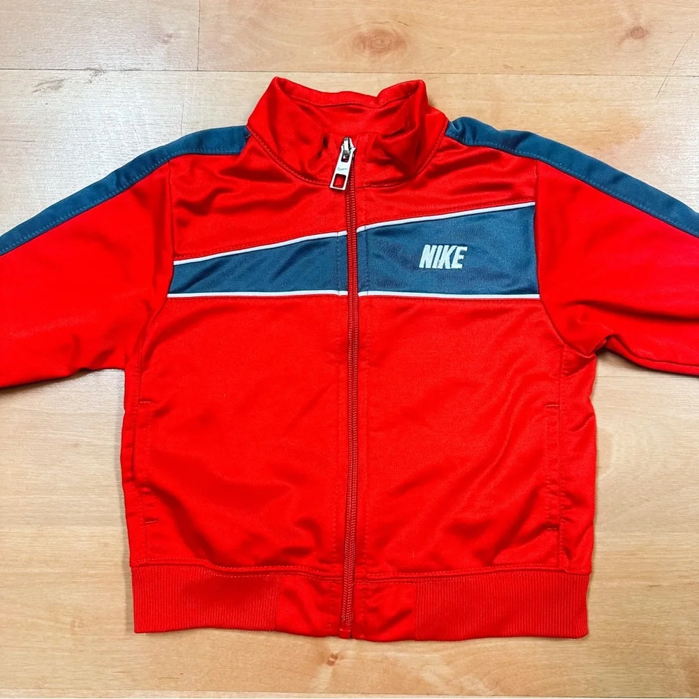 Nike Red & Gray Zip Up Track Jacket Baby Size 12M